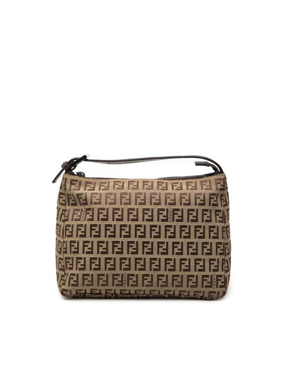 Fendi Zucchino Canvas Handbag Pre-Loved #327869F63B